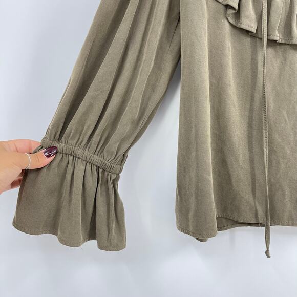 Rachel Pally | Olive Green Boho Peasant Cottagecore Frannie Top M - Picture 6 of 9